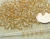 5x2mm Champagne Lumi Luster Two Hole Czech Glass TWIN Seed Beads 10 Grams (D312)