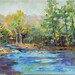 Wall Art Original Impressionist Oil Painting River Scene by Marty Husted