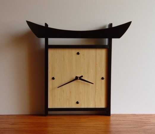 Japanese-style Bamboo Wall Clock
