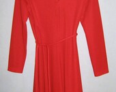 Gran's tomato red-orange trapeze dress