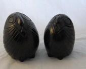 Vintage ceramic owl pair
