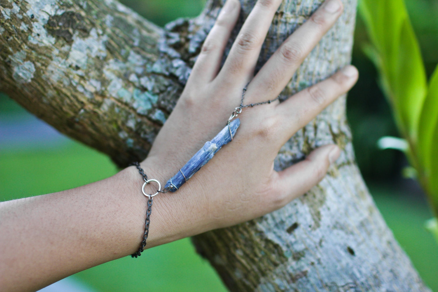 Crystal Healing Hand Chains, kyanite, danburite, quartz