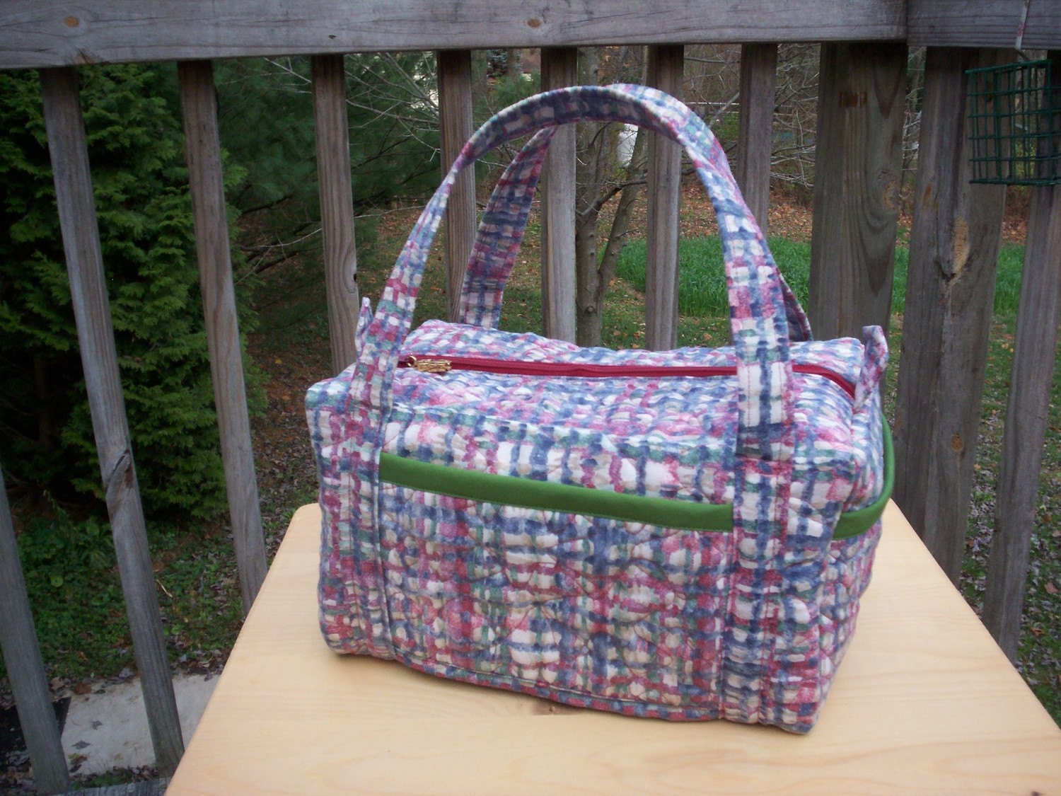 Medium Size Quilted Duffel Bag for Women