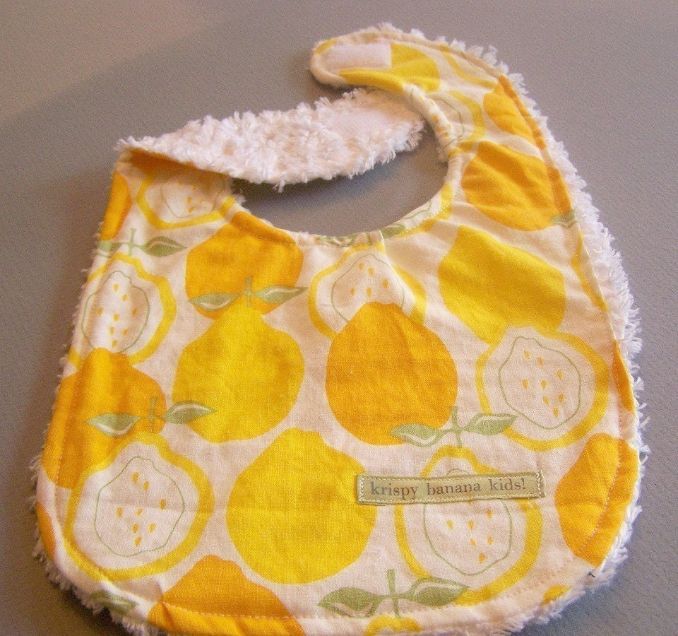 Juicy Lemon Bib--Great for Baby Boy or Girl
