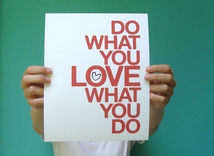 red poppy inspirational art print do what you love red typography quote 8x10 coworker boss gift under 20 letterhappy etsy modern home decor