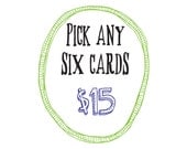 pick any six letterhappy cards value pack stationery set