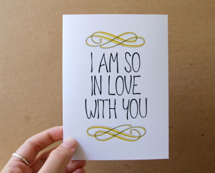 anniversary card i am so in love with you card gift for her letterhappy etsy stationery wedding gift handmade lemon zest greeting card