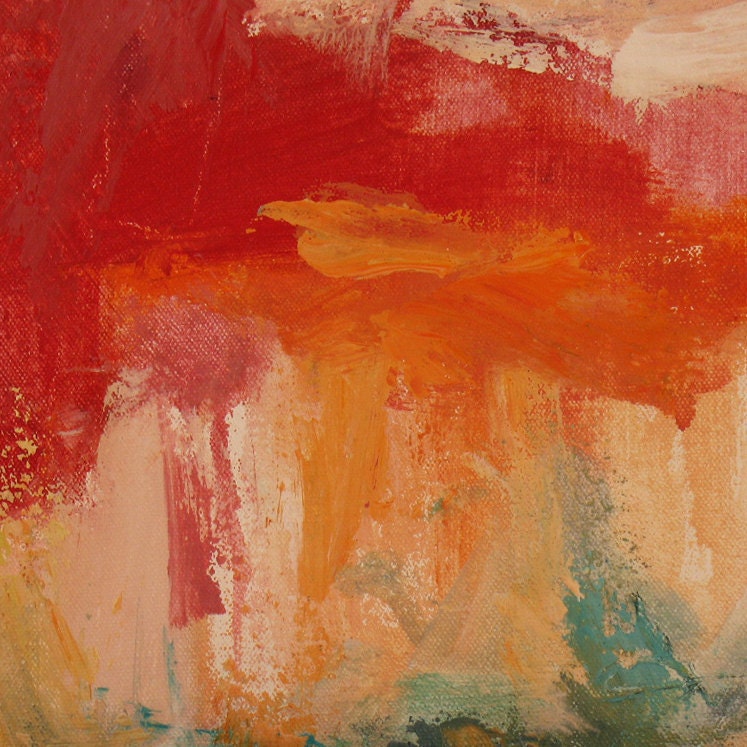 Intermezzo I GICLEE PRINT  8 x 11 red orange dawn