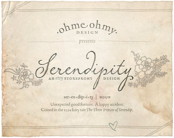 Serendipity, an Etsy banner and shop graphics set