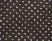 Kawaii Japanese Fabric - Polka Dots Brown x Pink Dots - Half Yard (12ko0114)