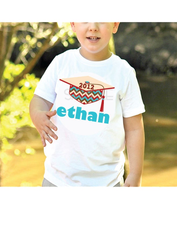 KIDS GRADUATION SHIRT Kindergarten, 1st Grade Preschool 2nd 3rd 4th Tshirt, Personalized, Boy Hat Cap