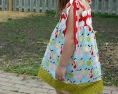 Apples and Pears Knot Dress.Tunic.....Pink Petunia Pearl......12 month - 6