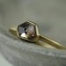 Rose cut diamond bezel ring - 18K gold - engagement