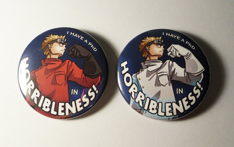 Dr Horrible Button Set