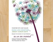 SAMPLE Blowing Dandelion Wedding Invitation