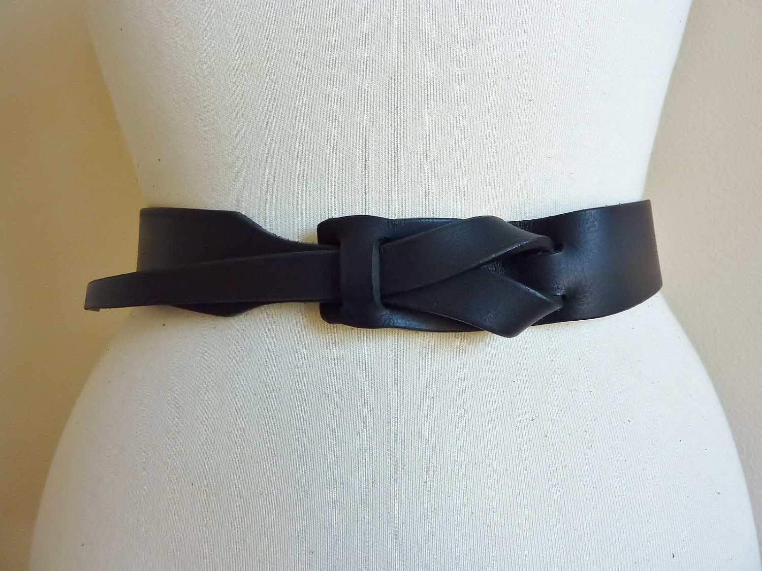 Carbon Black Leather Belt by Muse 1 1/4 inches nickel-free