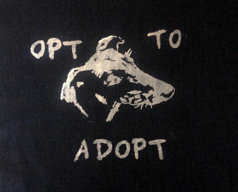 Greyhound adoption tea towel