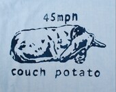 Lazy greyhound shopping bag