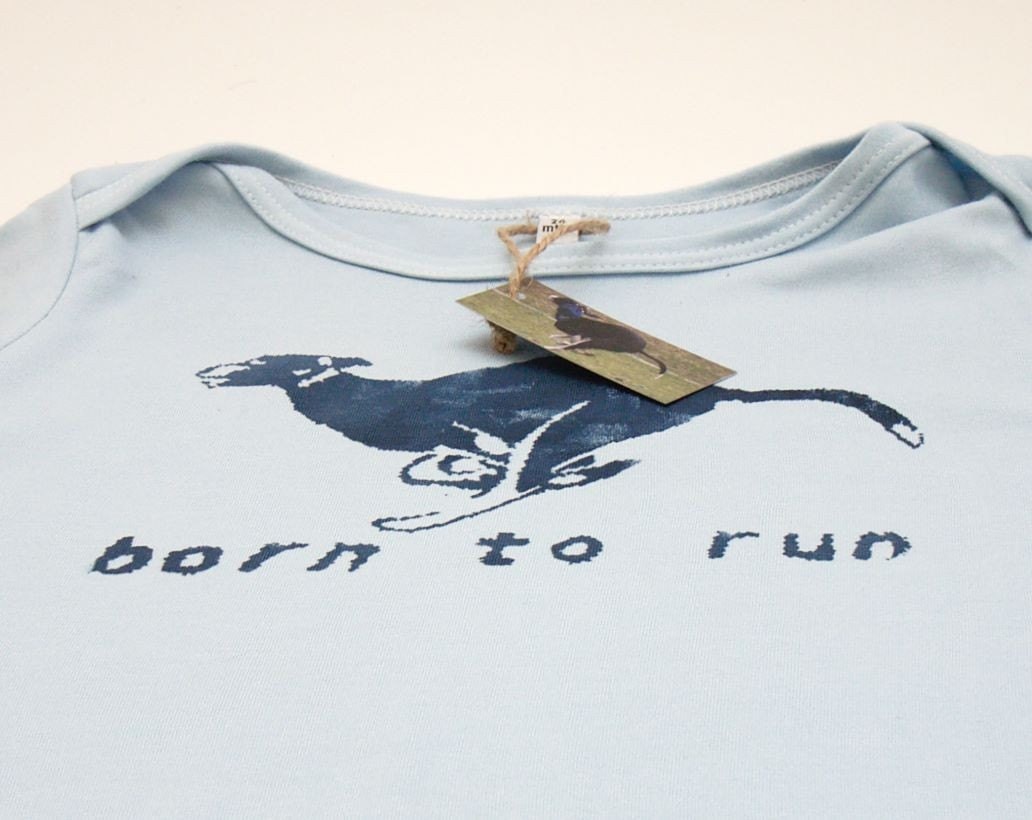 Running greyhound baby T-shirt