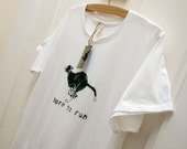 Running greyhound ladies T-shirt