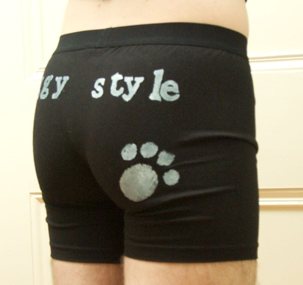 Cheeky paw print mens boxer briefs