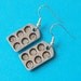 Tiny Cupcake Pan Earrings for your favorite Baker or Chef - on silver hooks