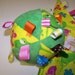 Taggie Ball with rattle & Minky Blanket Green,Frog,butterflies and flowers SALE, Great Easter Gifts
