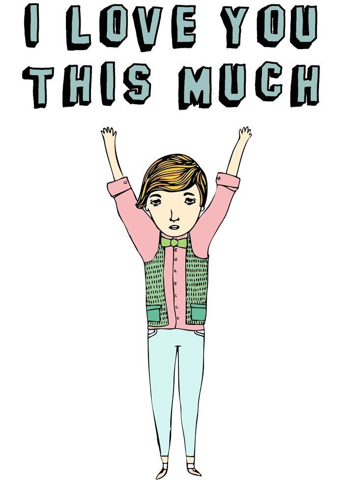 Greeting Card - I love you this much (boy version)