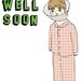 Get Well Soon Card - Cone Head