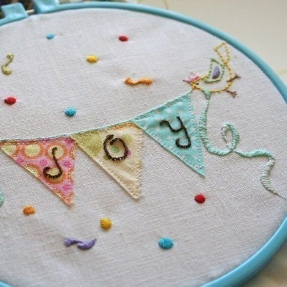 Embroidery pattern 1.  Joy