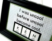 Men's Chemistry Mixed Media Periodic Table Personalized Wall Sign - Uncool