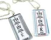 Chemistry Science Jewelry Periodic Table Think Glass Tile Necklace