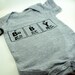 Baby Onesie Chemistry Boy Clothes - Gray with Black