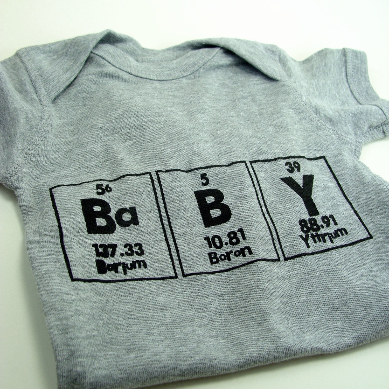Baby Onesie Chemistry Boy Clothes - Gray with Black