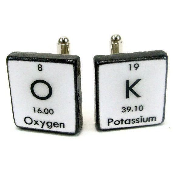 Chemistry Men Personalized Custom Science Cufflinks