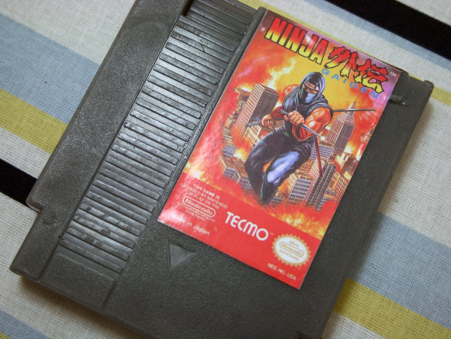 SOAP Ninja Gaiden with case, NES cartridge parody, Mountain Dew-type scent by DigitalSoaps