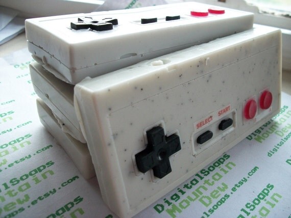 Four pack NES controller soap, mountain dew scented, FREE SHIPPING