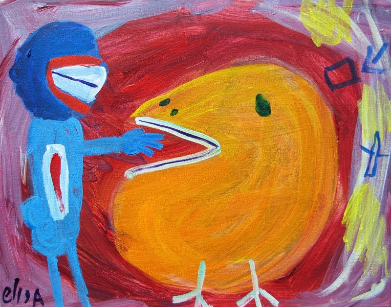 The Bird Outsider Art Brut Naive Primitive Elisa