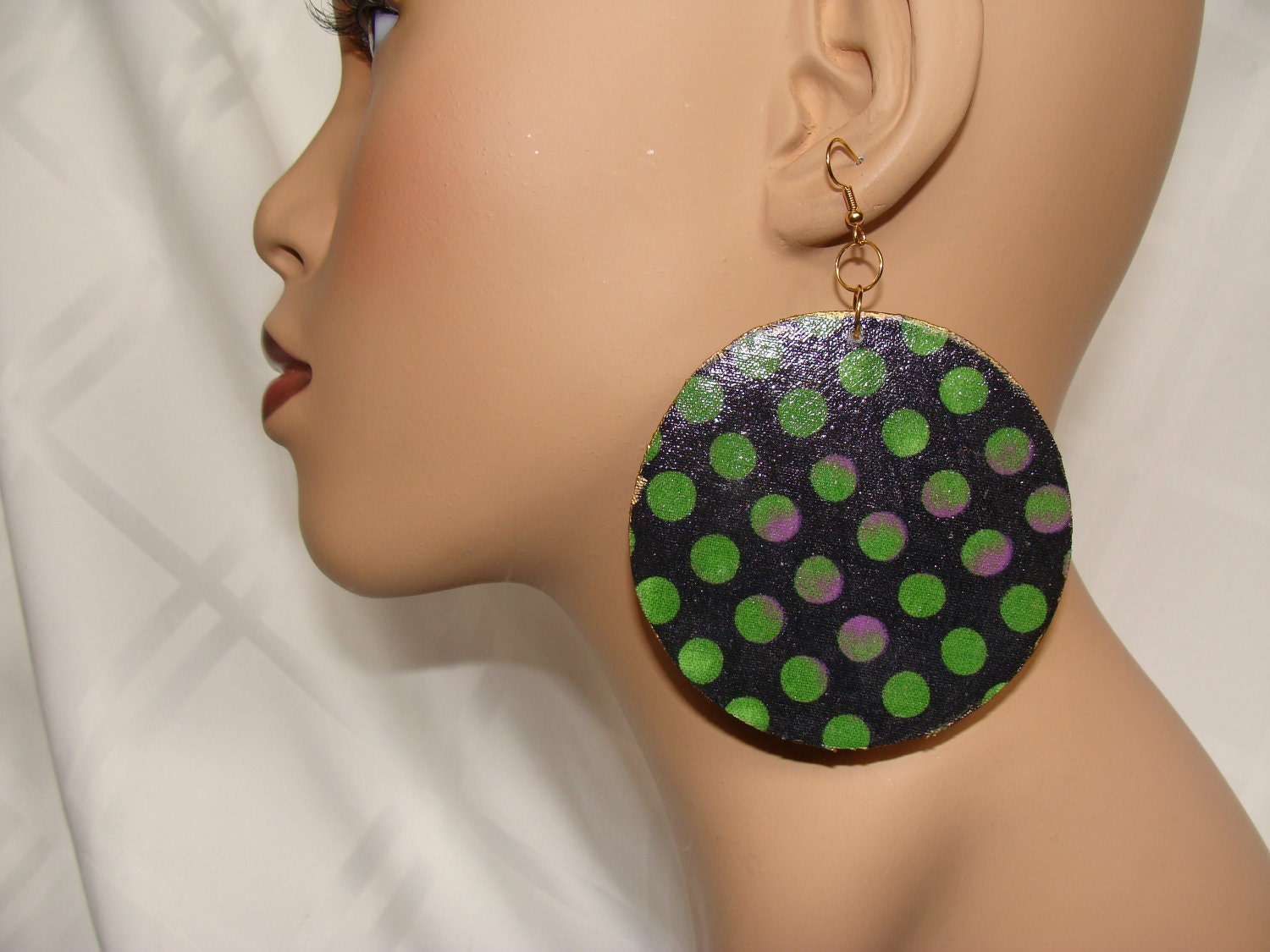 Green Dots on Black background