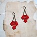 lace earrings : ROBA, red