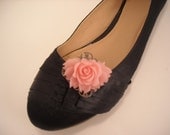 Pink Rose Shoe Clips