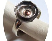 Mokume-gane flower ring