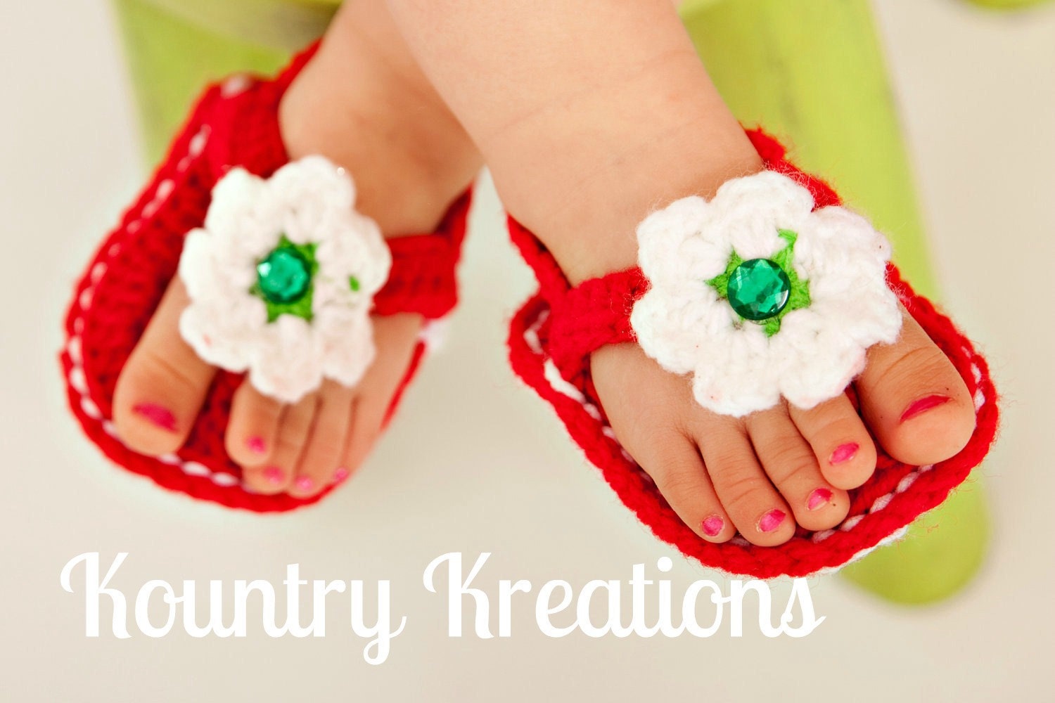 Sweet Little Flippy Flops with Flower (Ready to Ship)