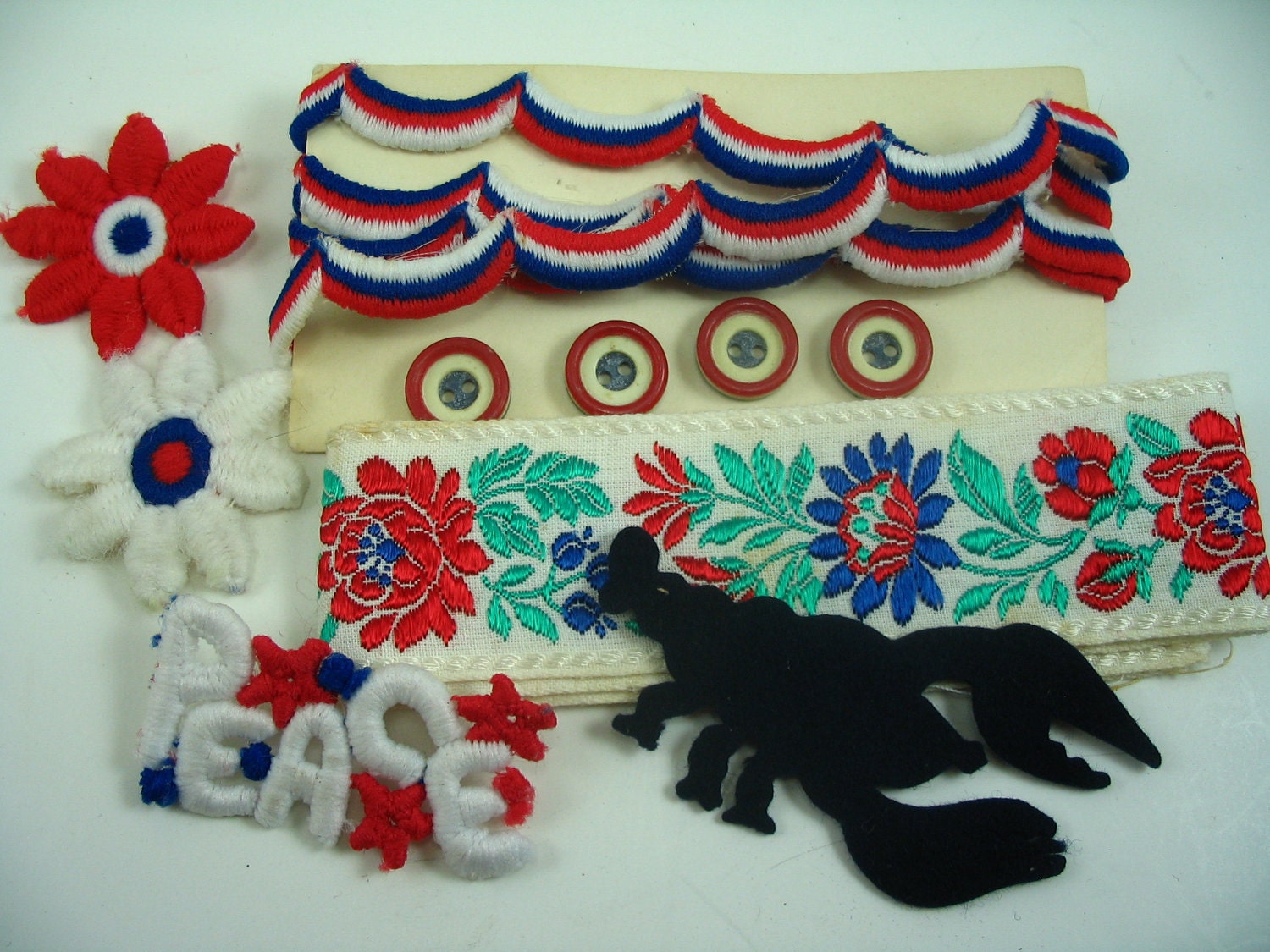 Patriotic Supply Destash Red White Blue Peace