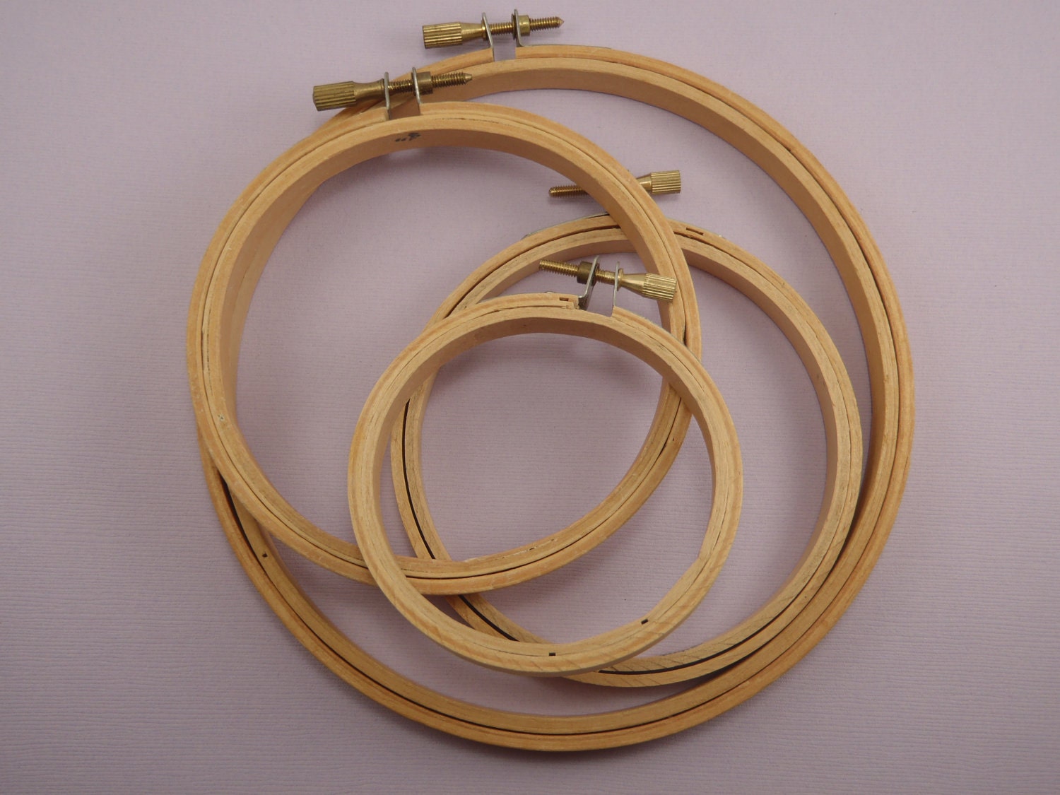 Wooden Embroidery Hoops Set of 4