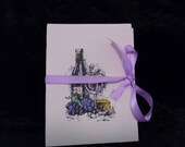 Bottle of Wine and Cheese Set of 6 Note Cards