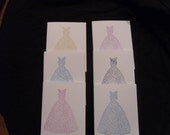 Summer Fun Dress in Assorted Colors set of 6 note cards