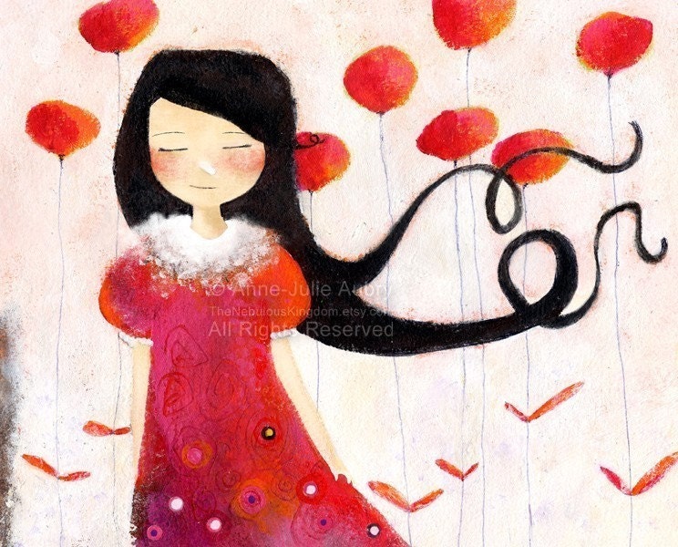 Girl at Poppies - Deluxe Edition Print