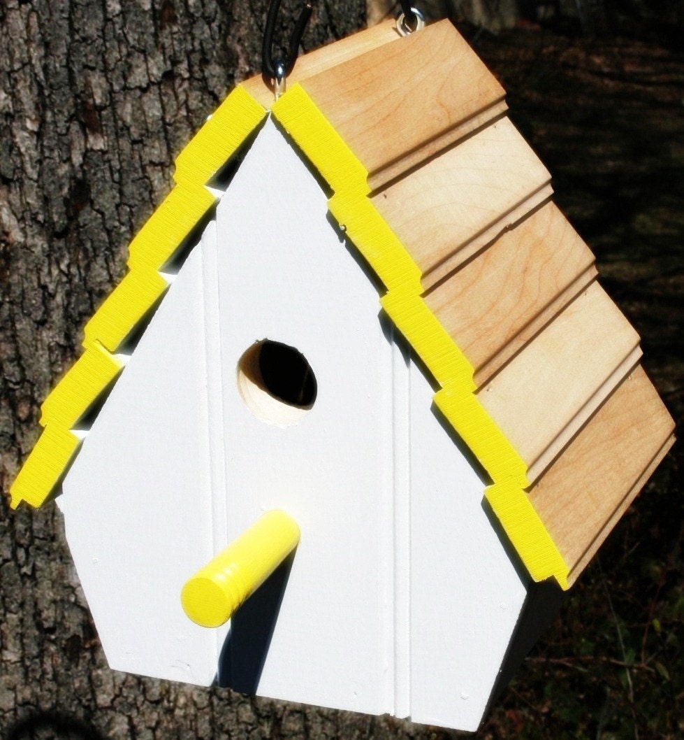 Upcycled Reclaimed Bird House Nest Box nursery gift Bluebird Chickadee Nuthatch Titmouse Carolina Wrens bird nesting gift for Birder friend