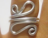 Ring Sigma metal wire silver plated